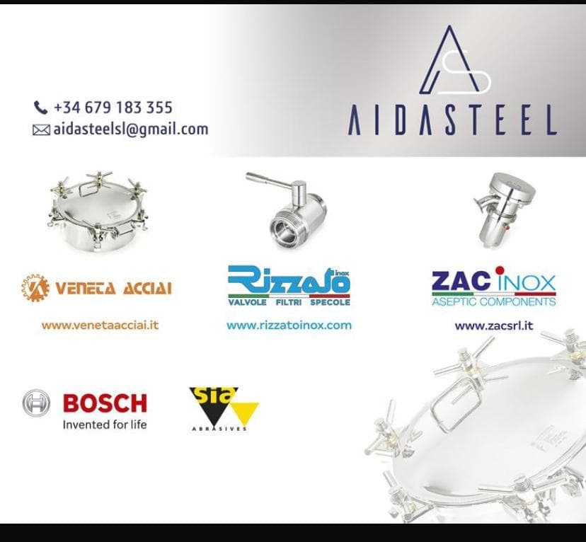 Marcas representadas por Aidasteel: Veneta, Rizzato, Bosch, Sia